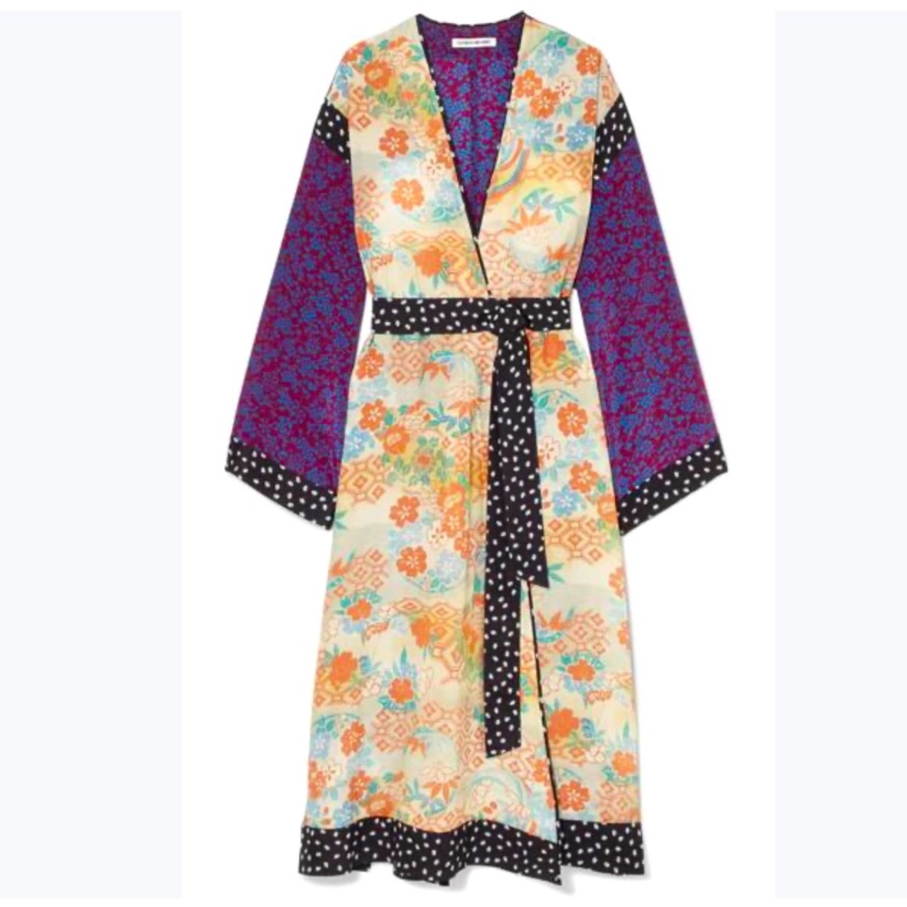 Elizabeth And James Shawna Printed Silk Kimono